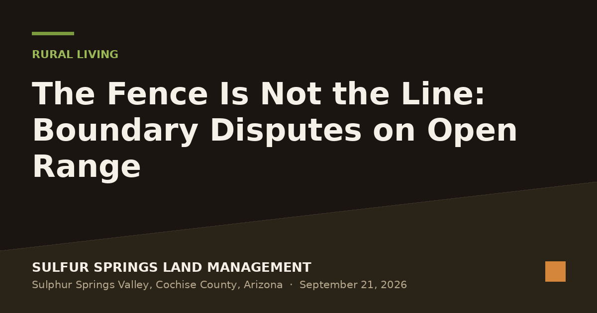 The Fence Is Not the Line: Boundary Disputes on Open Range
